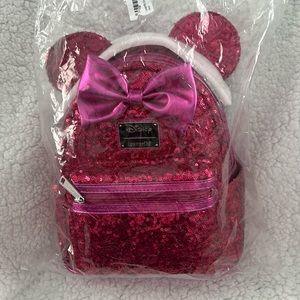 Hot Pink Sequin Loungefly Brand New With Tags